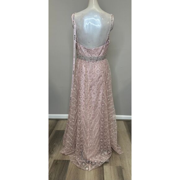 Mac Duggal Pink Rhinestone Embellished Sweetheart Neckline Gown US 6 $598 - Picture 9 of 11